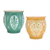 Houzbling Pot (set Of 2) 6.5"d X 7"h Ceramic