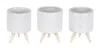 Houzbling Pot (set Of 3) 3"d X 4"h Porcelain