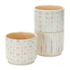 Houzbling Pot (set Of 3) 5"d X 4.25"h Dolomite