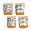 Houzbling Pot (set Of 4) 4.75" X 5.25"h Dolomite