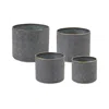 Houzbling Pot (set Of 4) 6.75"d X 6"h, 7.75"d X 6.75"h, 9"d X 7.5"h, 10"d X 8.25"h Metal
