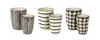 Houzbling Pot (set Of 6) 2.75"d X 4.25"h, 3.75"d X 5"h Dolomite