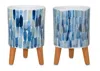 Houzbling Pot With Legs (set Of 2) 3.75"d X 6"h Dolomite