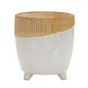Houzbling Pot W/legs 7"h Terra Cotta