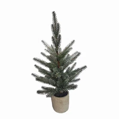 Houzbling Potted Pine Tree (set Of 2) 24"h Plastic