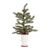 Houzbling Potted Tree W/snow (set Of 2) 20"h Plastic/snow