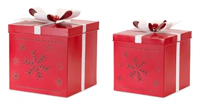 Houzbling Present (set Of 2) 11.5"h, 13.5"h Iron