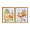 Houzbling Protea Frame (set Of 2) 22"l X 27.5"h Wood/mdf/paper