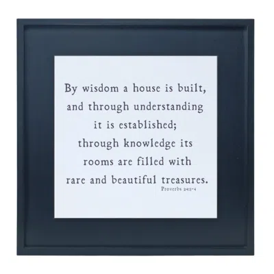Houzbling Proverbs 24 Plaque 19.75"sq Mdf/wood In Black