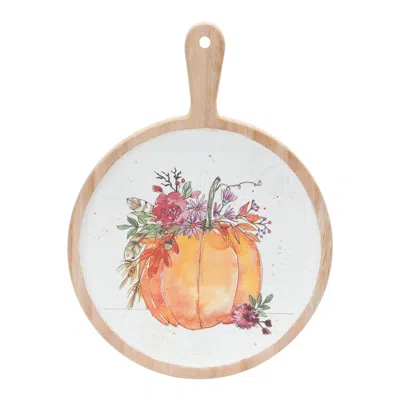 Houzbling Pumpkin Design Cutting Board (set Of 2) 9.25"d X 12.25"h Wood