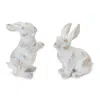 Houzbling Rabbit (set Of 2) 5.5"h, 6.5"h Resin