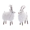 Houzbling Reindeer (set Of 6) 7"l X 9"h Foam/faux Fur
