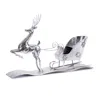 Houzbling Reindeer W/sleigh 25.5"l X 17"h Iron