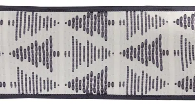 Houzbling Ribbon 4" X 5 Yds. (set Of 2) Wired Polyester In Gray