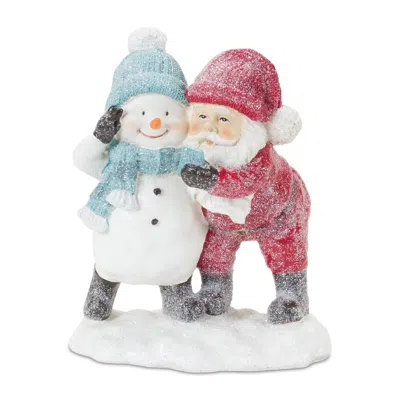 Houzbling Santa & Snowman Taking Selfie (set Of 2) 5.75"h Resin