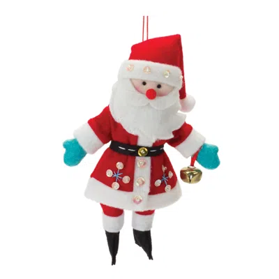 Houzbling Santa Ornament (set Of 12) 8"h Polyester