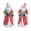 Houzbling Santa (set Of 2) 8.5"h Terra Cotta