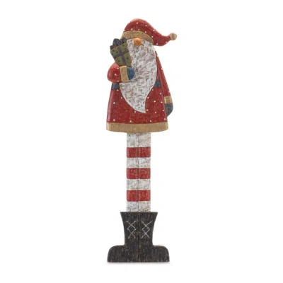 Houzbling Santa W/package 30"h Wood
