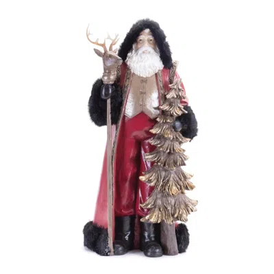 Houzbling Santa W/tree 19.5"h Resin