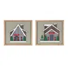 Houzbling Ski Lodge Frame (set Of 4) 12"l X 10.75"h Wood/mdf