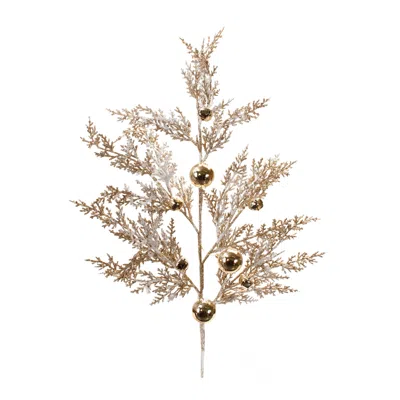Houzbling Sleigh Bell And Pine Spray (set Of 2) 34"h Plastic