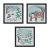 Houzbling Snow Frame (set Of 3) 10"sq Plastic/mdf