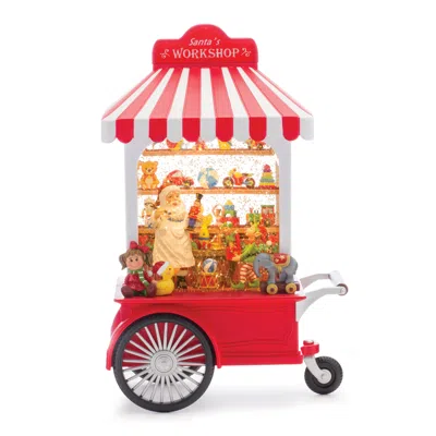 Houzbling Snow Globe Santa's Workshop 10.75"h Plastic 6 Hr Timer 3aa Batteries Not Included Or Usb Cord Includ