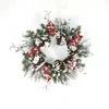 Houzbling Snow Mixed Pine Berry Wreath 20"d