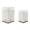 Houzbling Snowflake Candle Holder (set Of 2) 9"h, 12"h Iron/mdf