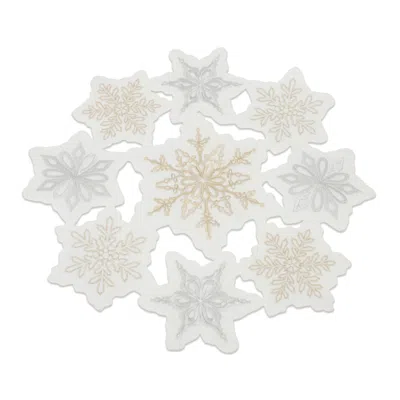 Houzbling Snowflake Doily (set Of 3) 17"d Polyester