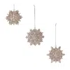 Houzbling Snowflake Ornament (set Of 12) 3.25"h Resin