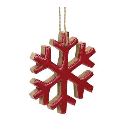 Houzbling Snowflake Ornament (set Of 12) 4"h Mdf