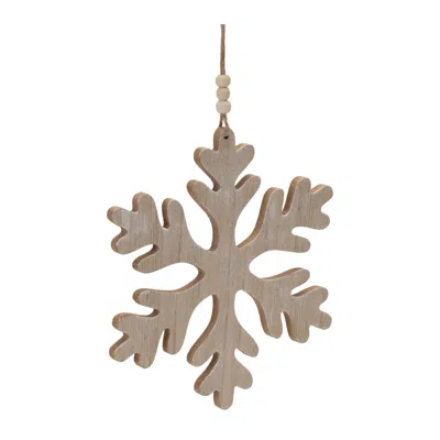Houzbling Snowflake Ornament (set Of 12) 8"h Wood