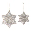 Houzbling Snowflake Ornament (set Of 24) 7"h, 9"h Wood