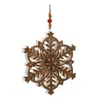 Houzbling Snowflake Ornament (set Of 4) 10"h Wood