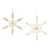 Houzbling Snowflake Ornament (set Of 6) 12"h Iron/glass Beads