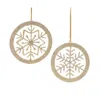 Houzbling Snowflake Ornament (set Of 6) 4.5"h Iron/glass Beads