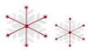 Houzbling Snowflake (set Of 2) 16"h, 22"h Iron