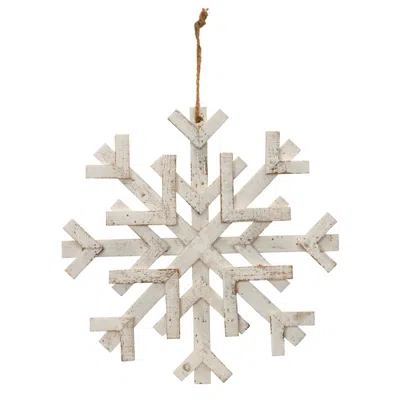 Houzbling Snowflake (set Of 4) 16"d Wood