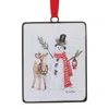 Houzbling Snowman And Deer Ornament (set Of 12) 5.25"h Iron