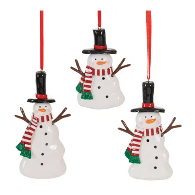 Houzbling Snowman Ornament (set Of 24) 3"h, 4"h, 4.25"h Clay Dough