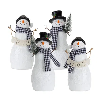 Houzbling Snowman (set Of 4) 8.5"h Resin
