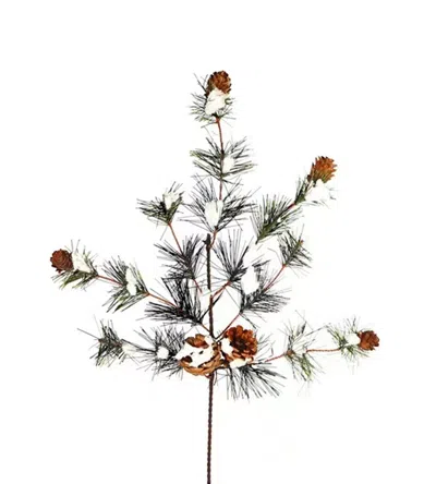 Houzbling Snowy Pine Spray (set Of 6) 20"h Pvc
