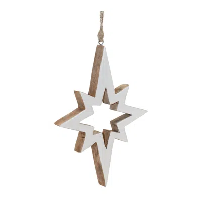Houzbling Star Cut-out Ornament (set Of 4) 10"h Wood