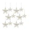 Houzbling Star Ornament (set Of 12) 4"h, 5.75"h Iron/glass Bead