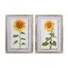 Houzbling Sunflower Print (set Of 2) 12.75"l X 17.5"h Wood/mdf/paper
