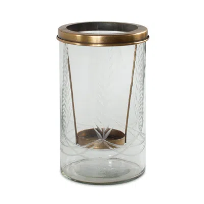 Houzbling Suspended Glass Candleholder In Gold
