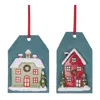 Houzbling Tag Ornament (set Of 6) 5"h, 5.5"h Resin