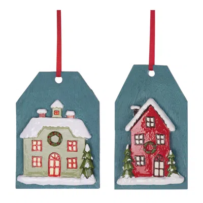 Houzbling Tag Ornament (set Of 6) 5"h, 5.5"h Resin