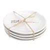 Houzbling Three French Hens Plate (set Of 4) 6.5"d Stoneware